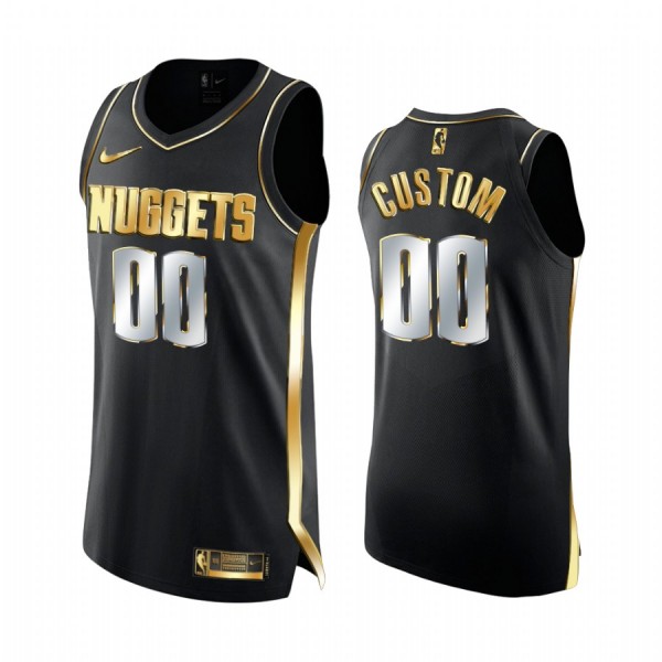 Denver Nuggets Trikot Benutzerdefinierte 2020-21 Schwarz Golden Edition Swingman - Herren Denver Nuggets Trikot Benutzerdefinierte 2020-21 Schwarz Golden Edition Swingman - Herren